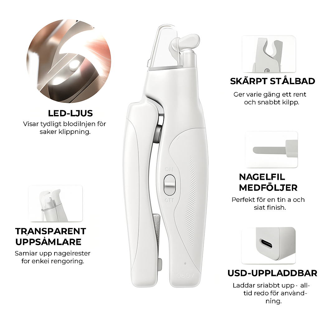 Safeclip™ ergonomisk och säker nagelklippare