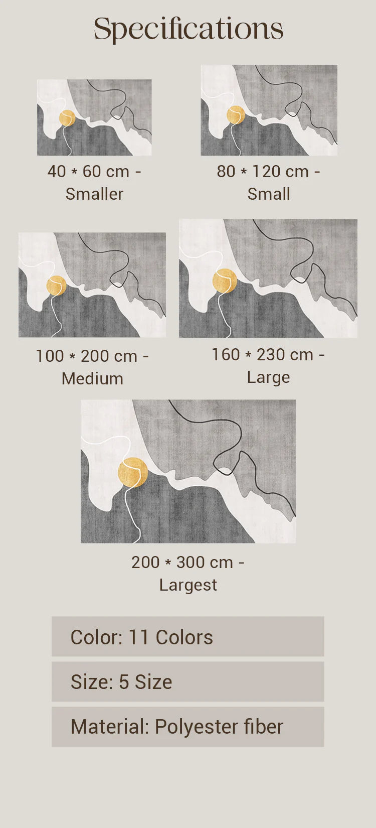 Lyxig tvättbar och fläckresistent matta