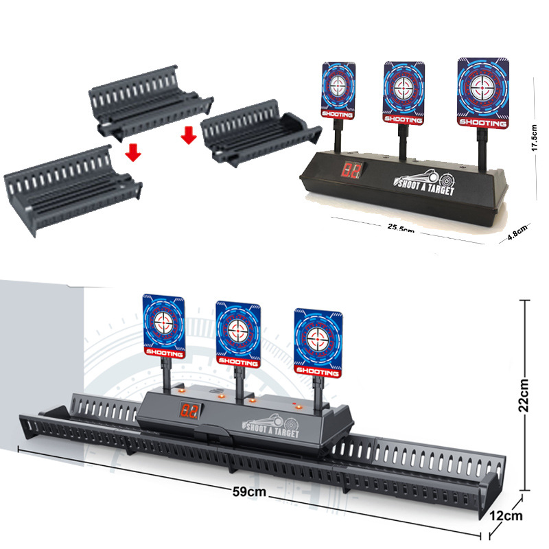 Interaktivt skjutspel med rörliga mål och automatisk återställning