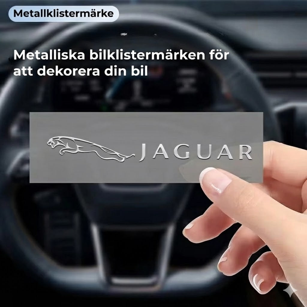 3D-metall bil-emblem
