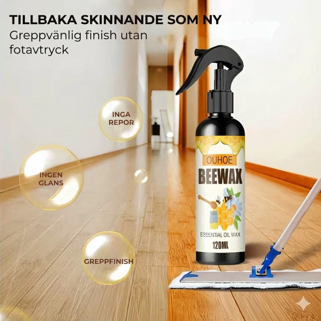 Naturlig bivax spray för trä (polering och skydd)