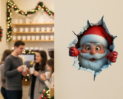Jultomte väggdekal