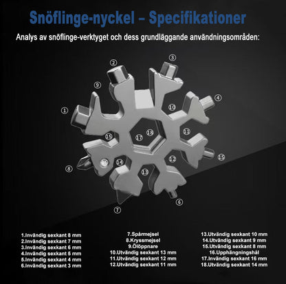 Snöflinga Multiverktyg (18-i-1)