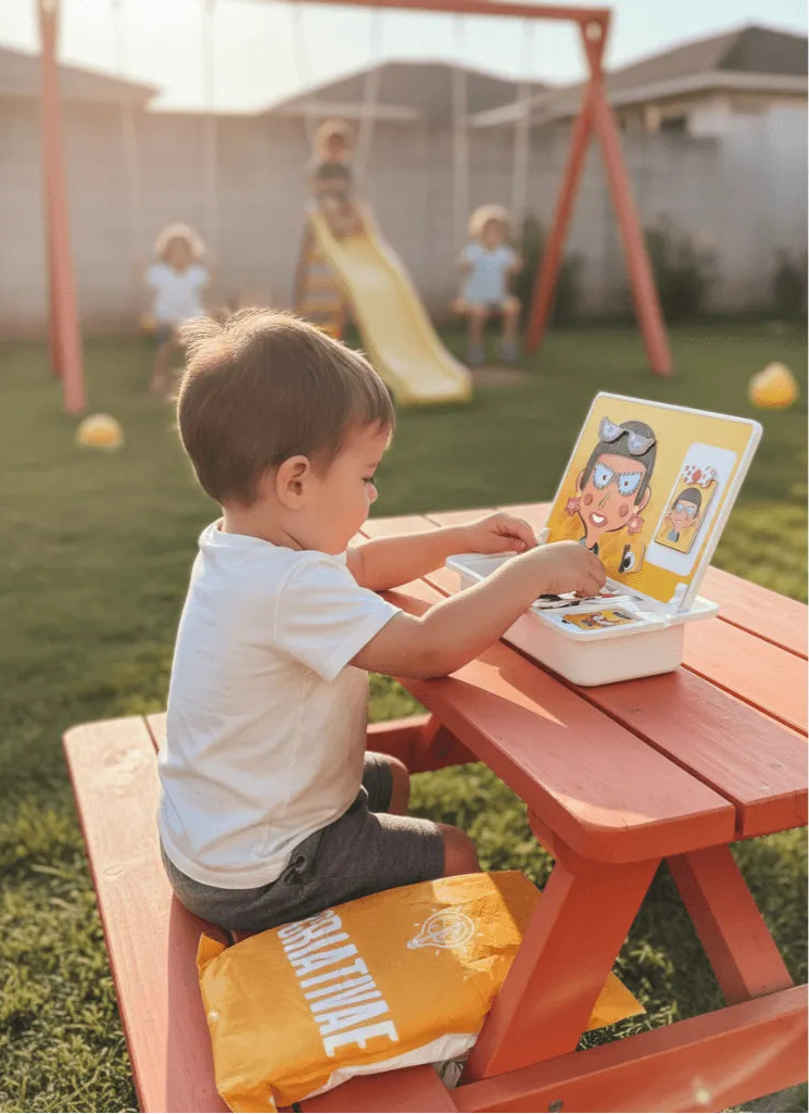 Magnetiskt träpussel: skapa former och mönster