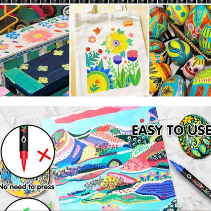 Dubbelsidig akrylfärg markör