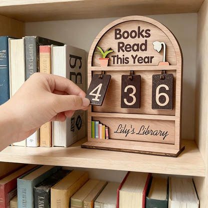 Träbokräknare och lässpårare – för läsutmaningar (upp till 999)
