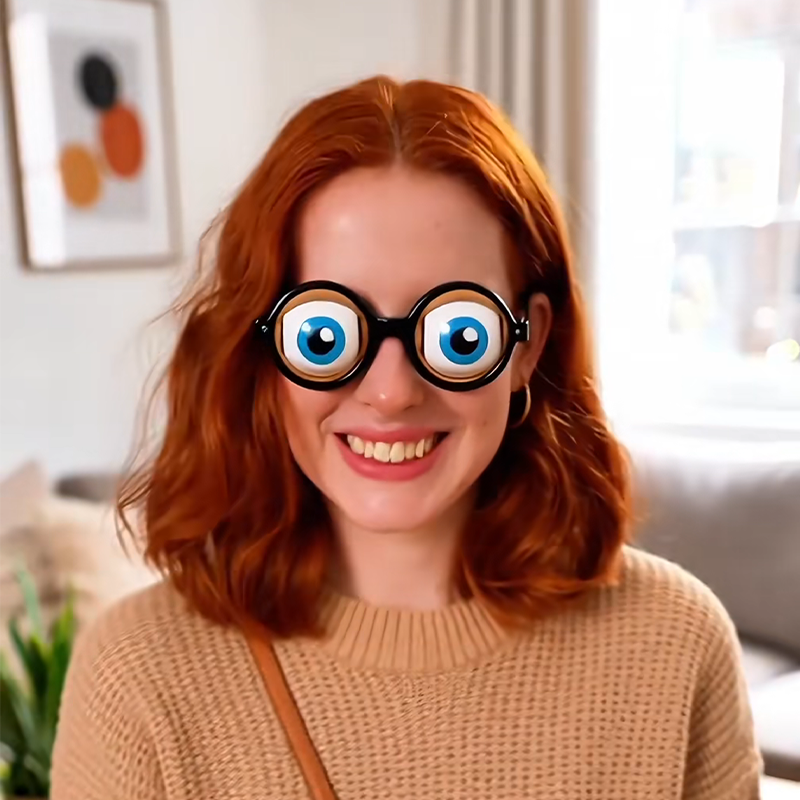 Roliga blinkande glasögon