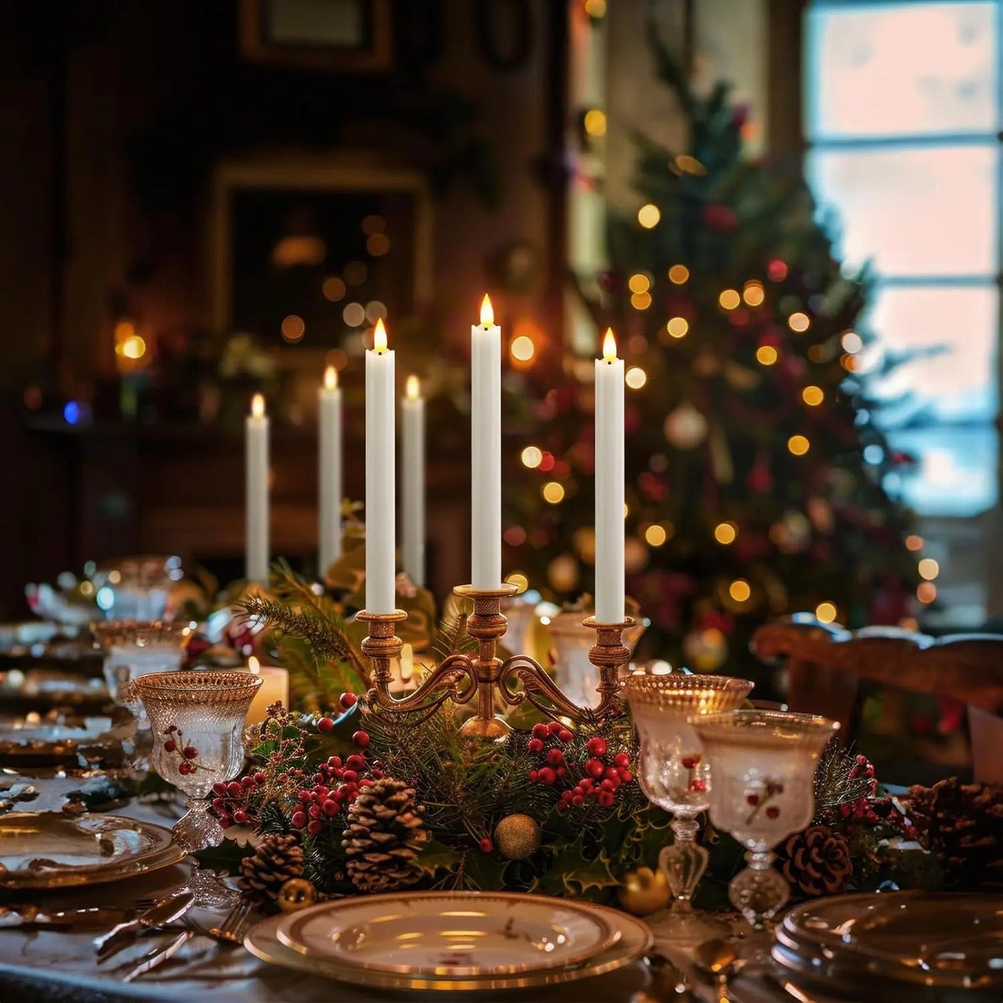 Uppladdningsbart LED-ljus med fjärrkontroll och timer för mysig atmosfär