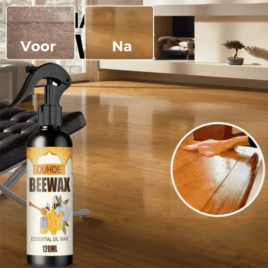 Naturlig bivax spray för trä (polering och skydd)