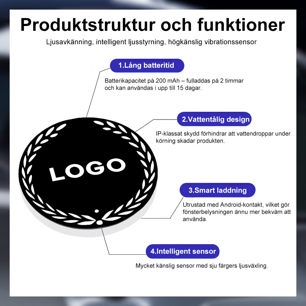 Smart RGB-nattlampa med skymningssensor