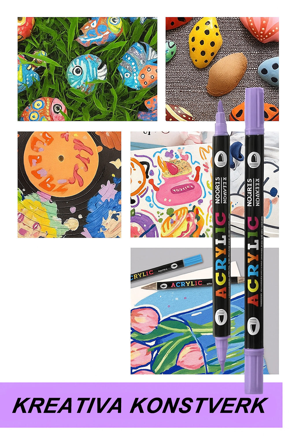 Dubbelsidig akrylfärg markör