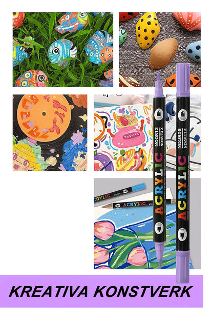 Dubbelsidig akrylfärg markör