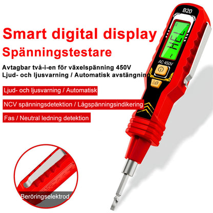Digitalt icke-kontakt spänningstestare (LCD-skärm)