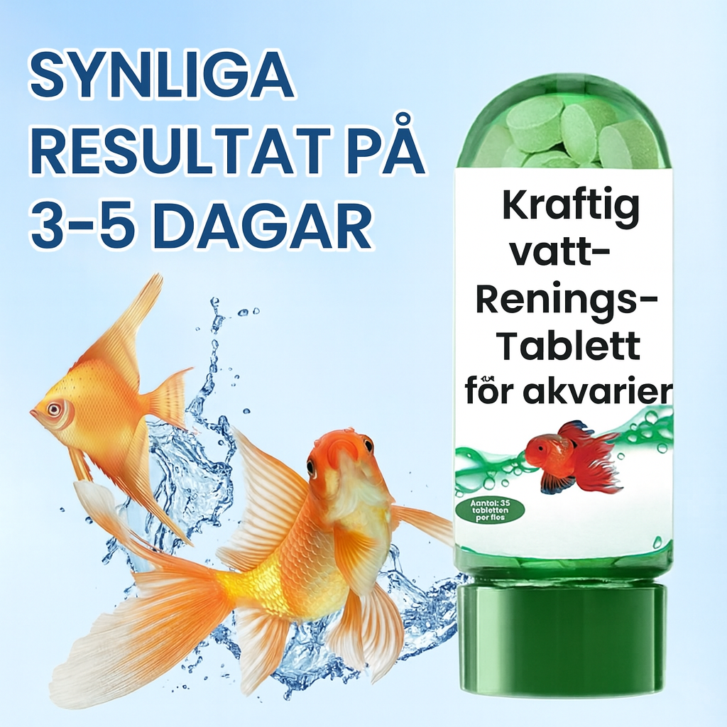 Professionella vattenreningstabletter för akvarier