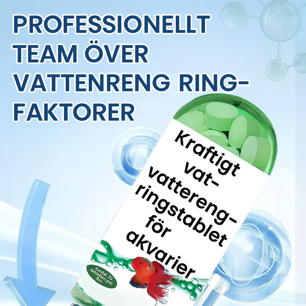 Professionella vattenreningstabletter för akvarier