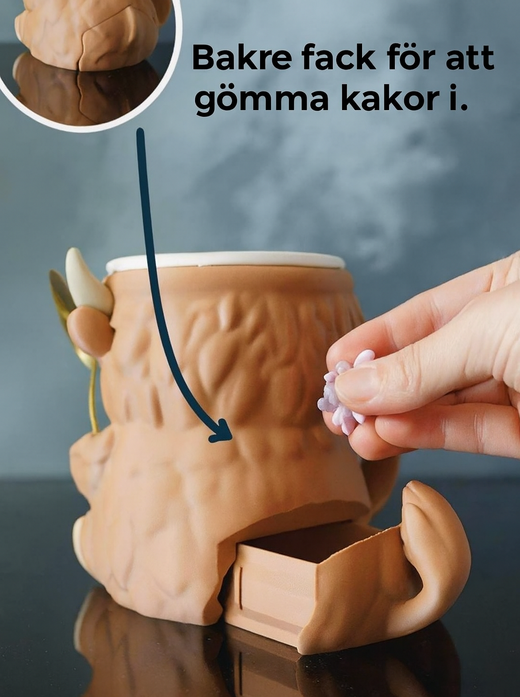 Stänkfri glasshållare (med ko-design)