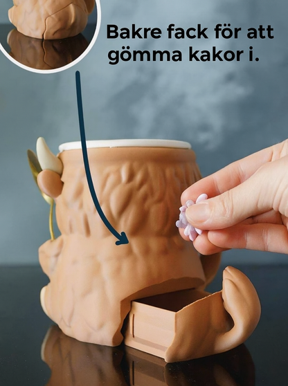 Stänkfri glasshållare (med ko-design)