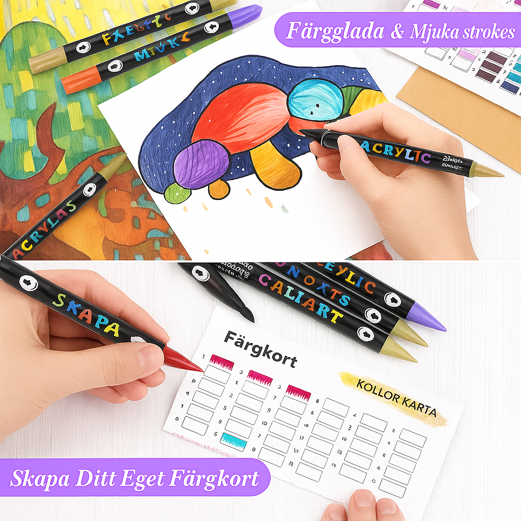 Dubbelsidig akrylfärg markör