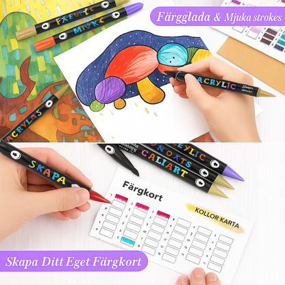 Dubbelsidig akrylfärg markör
