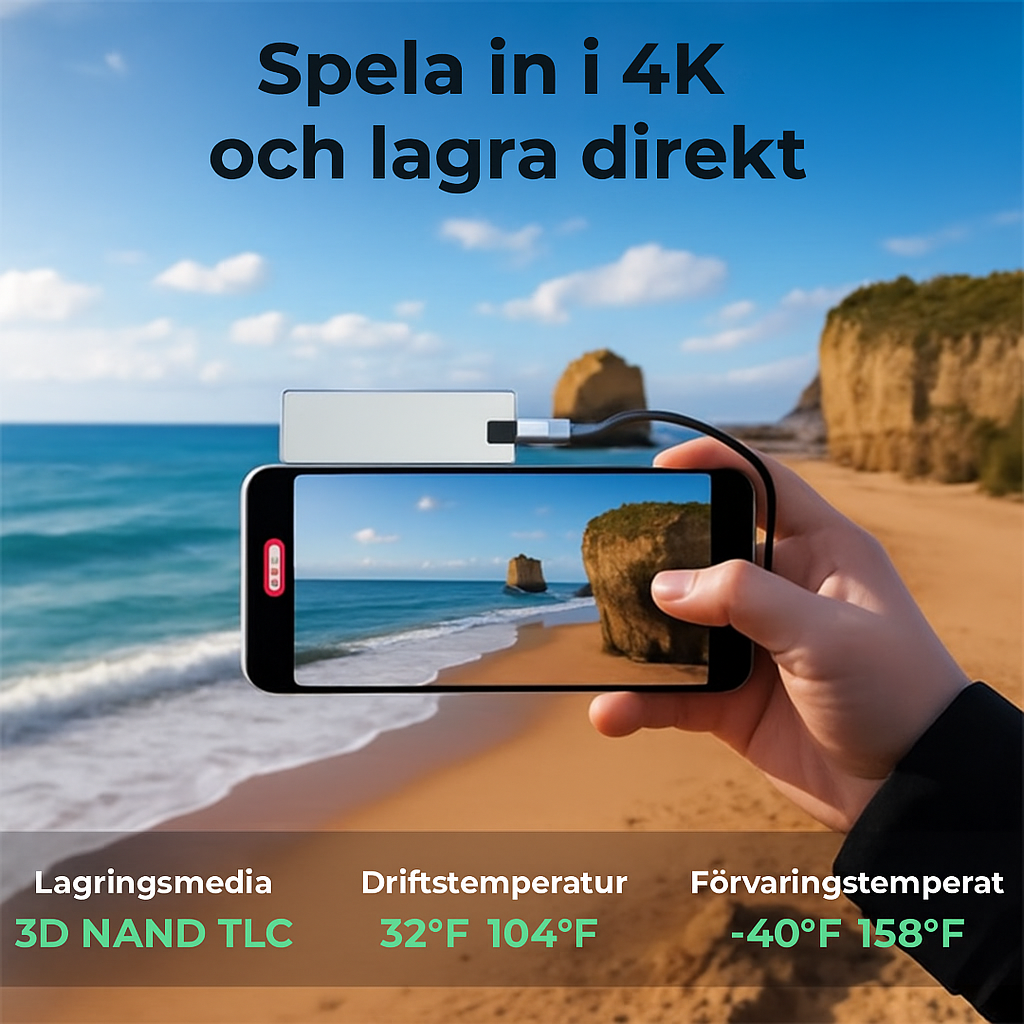 Höghastighets extern SSD (USB 3.0)