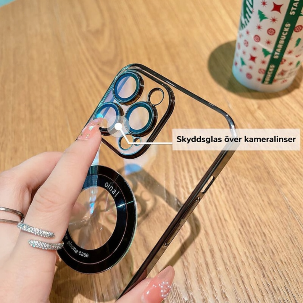 MagSafe-skal för iPhone [modell] – transparent (magnetiskt)