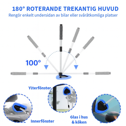 Bilrengörare för rutor – utdragbar & 180° roterbar