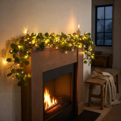 Stämningsfull olivkvist-ljusslinga (trådlös)