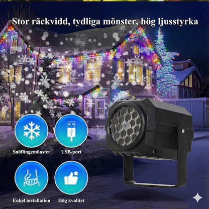 Magisk jul projektor med rörliga mönster