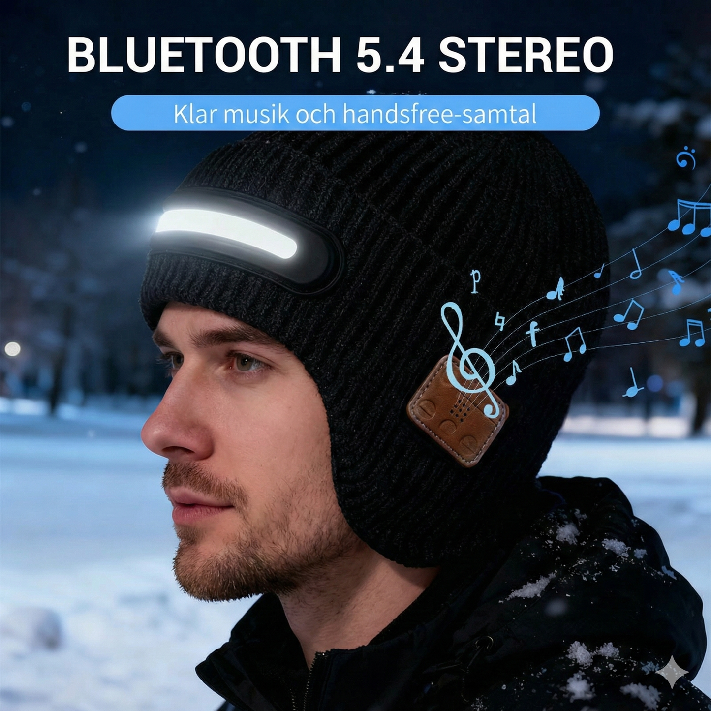 Smart mössa – med Bluetooth och LED-belysning