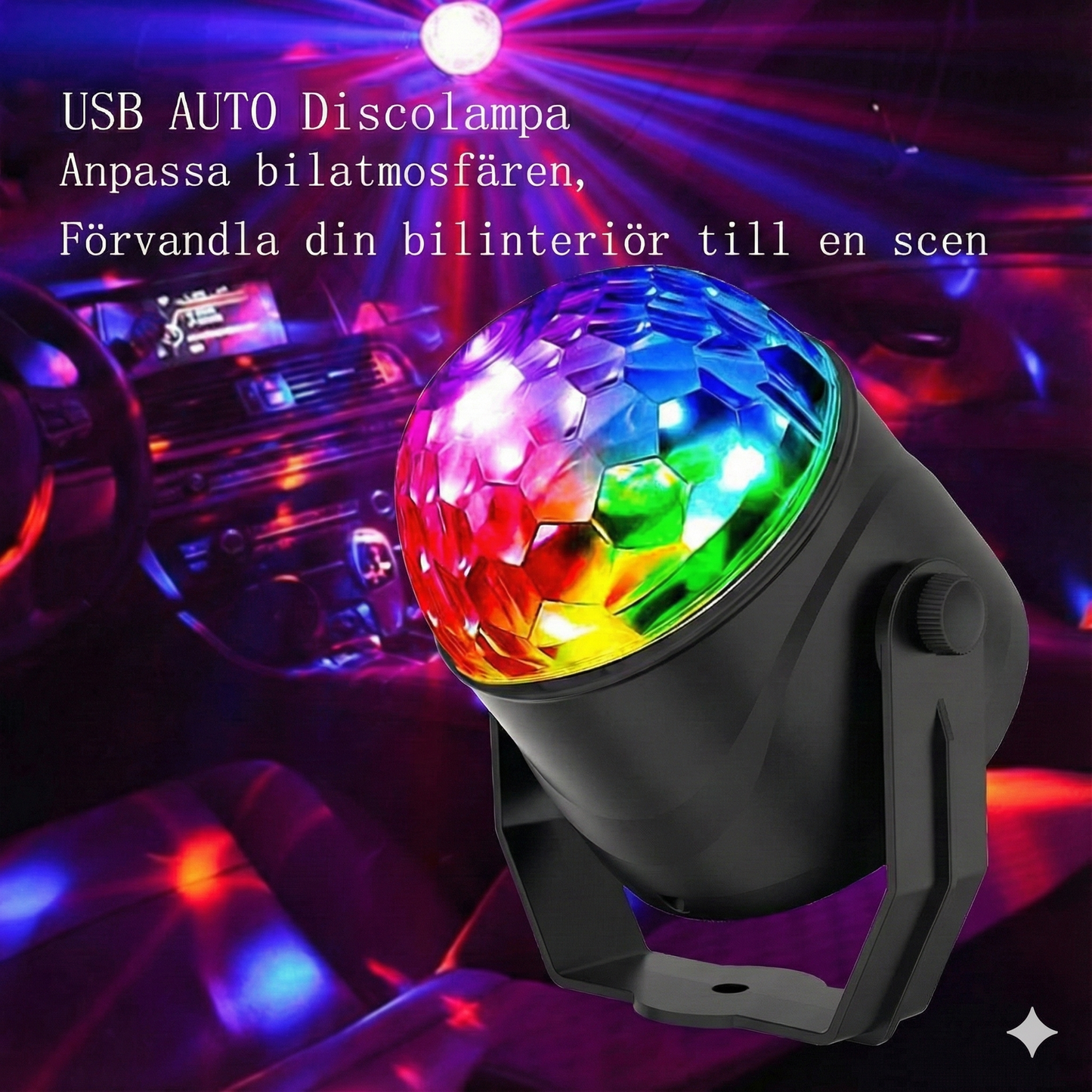 Magisk RGB-discoboll (portabel)