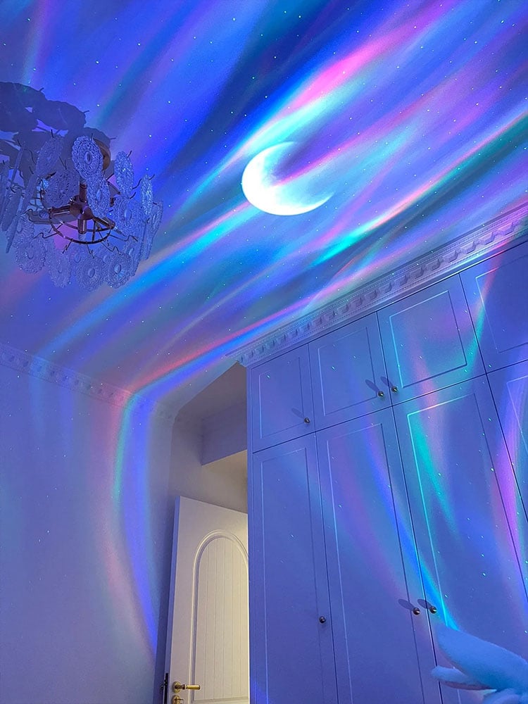 2-i-1 norrsken- och stjärnhimmel projektor