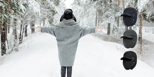 Varm vintermössa med ansiktsskydd