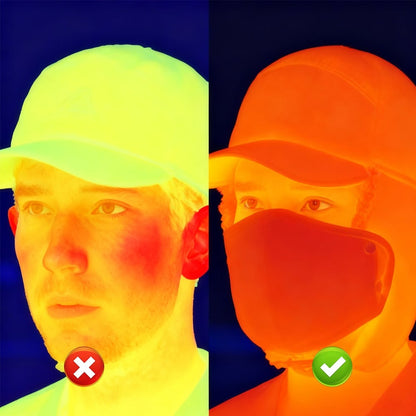 Varm vintermössa med ansiktsskydd