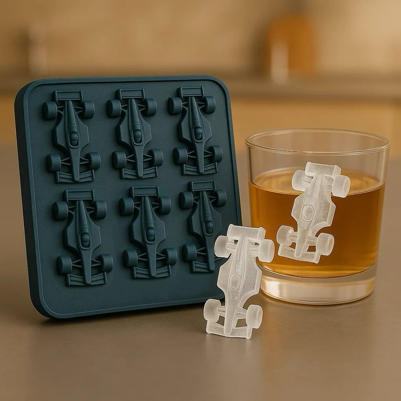 3D-iskubsform – Formel 1-racerbil (6 olika former)