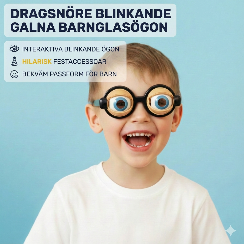 Roliga blinkande glasögon