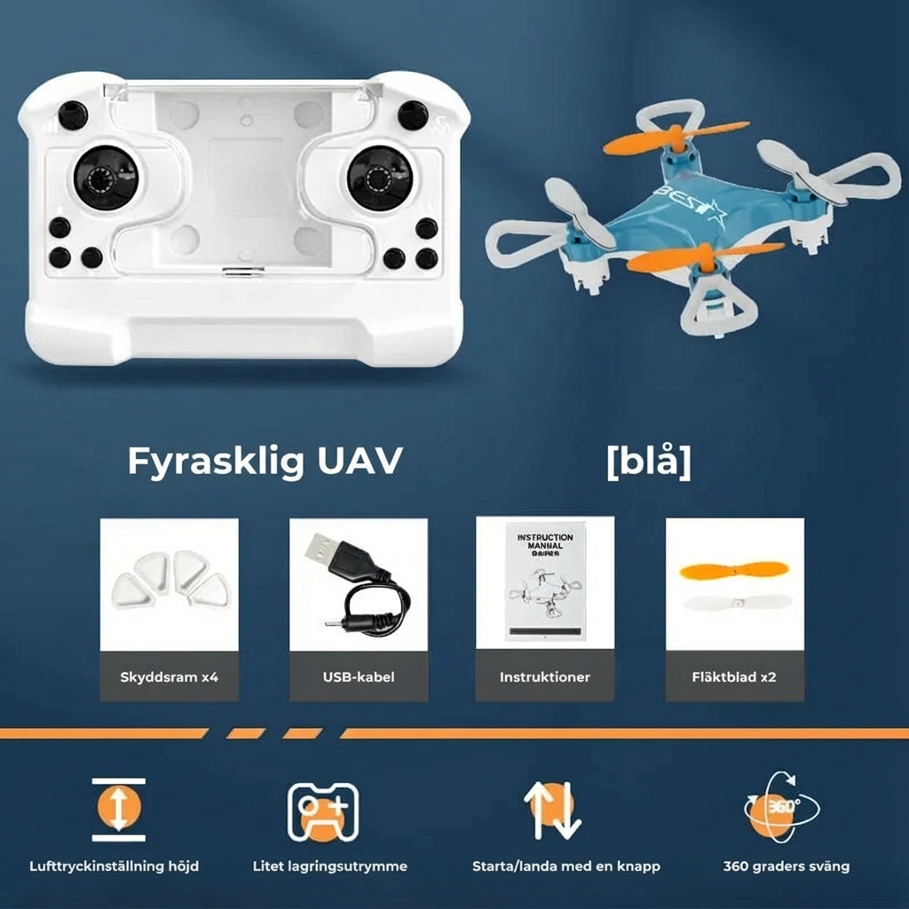 Mini-drönare startpaket – lär dig flyga enkelt