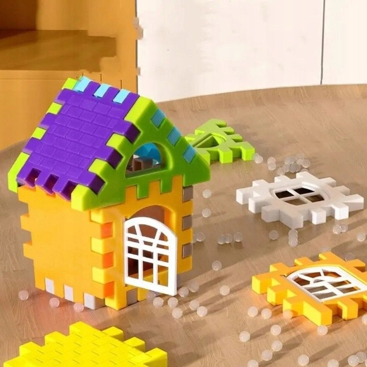 Blocksy Town™ – Bygg din egen magnetiska småstad (320 byggklossar)