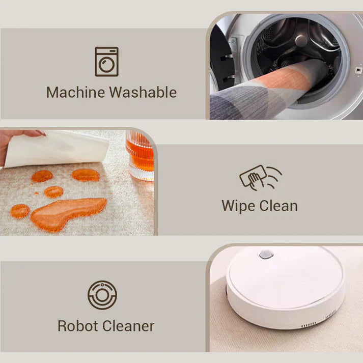 Lyxig tvättbar och fläckresistent matta