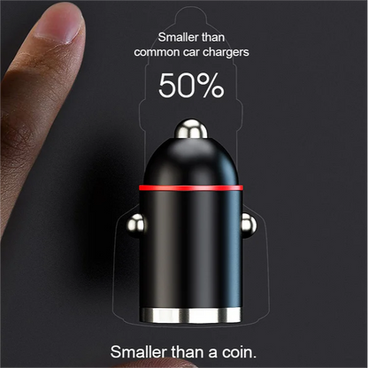 Bil­laddare med snabbladdningsfunktion för USB-C och USB-A