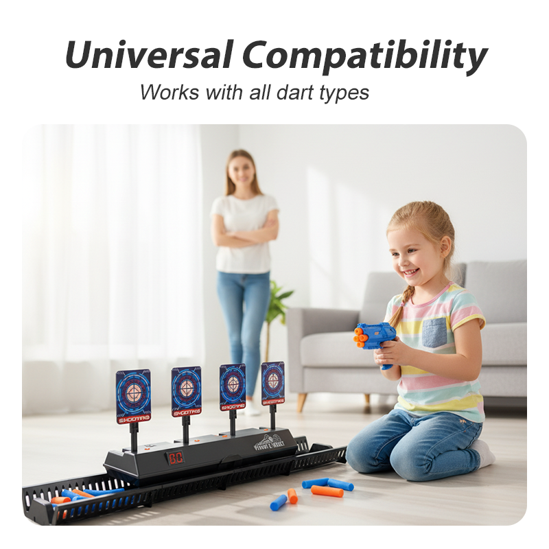 Interaktivt skjutspel med rörliga mål och automatisk återställning