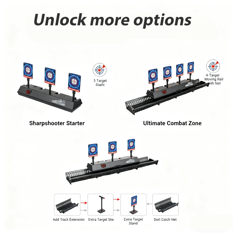 Interaktivt skjutspel med rörliga mål och automatisk återställning