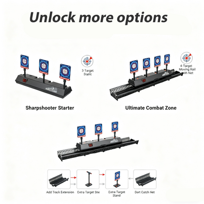Interaktivt skjutspel med rörliga mål och automatisk återställning