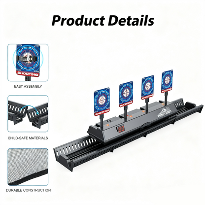 Interaktivt skjutspel med rörliga mål och automatisk återställning