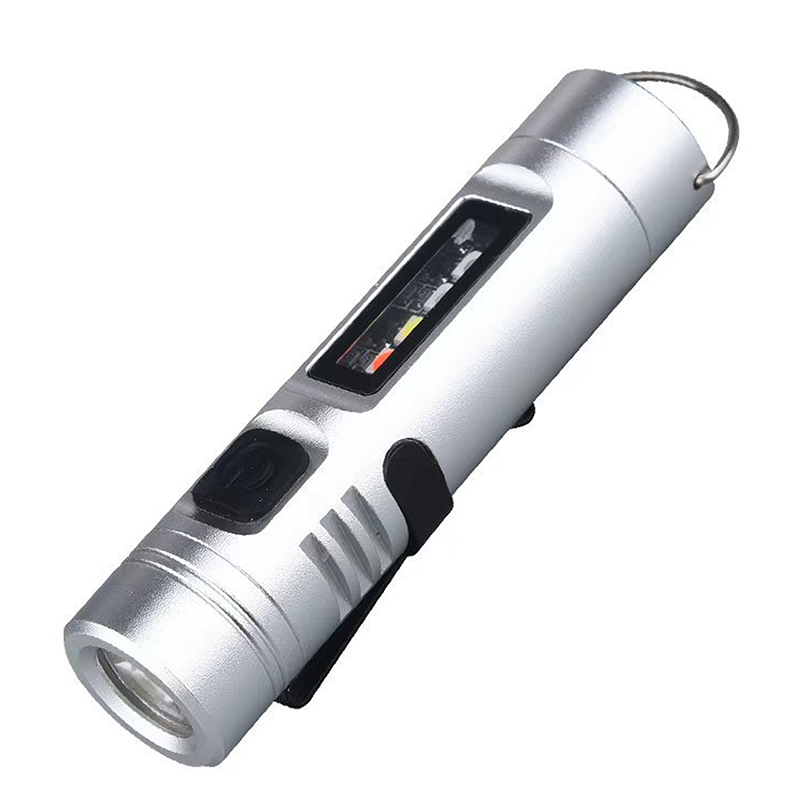 Multifunktionell mini-ficklampa i aluminium