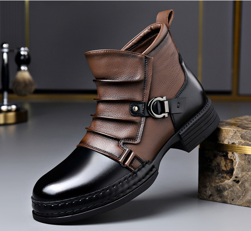 Chelsea boots för herr – stilrena ankelboots (högkvalitativt konstläder)