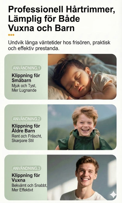 Hårklippare med vakuum funktion (utan kladd)