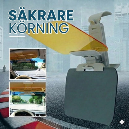 2-i-1 solskärmsförlängare för bil – solskydd för dag och natt