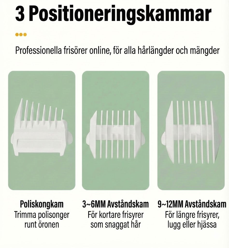 Hårklippare med vakuum funktion (utan kladd)