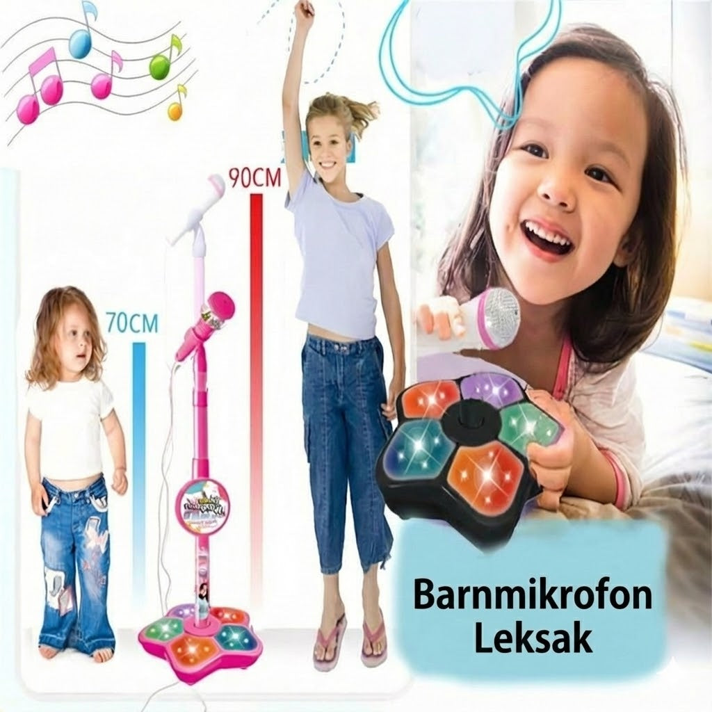 Uppladdningsbar karaokemikrofon med Bluetooth-funktion