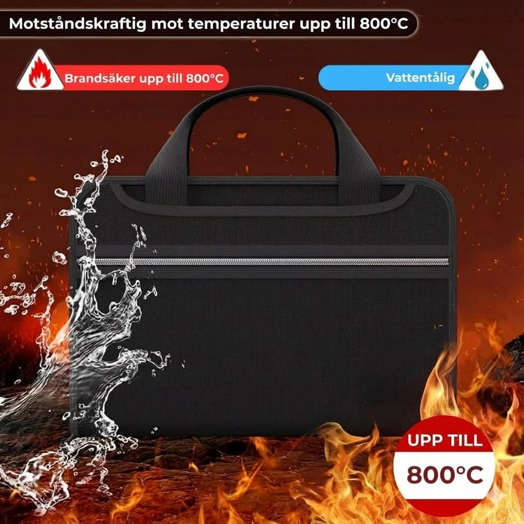 A4 brandsäker dokumentväska (med handtag)